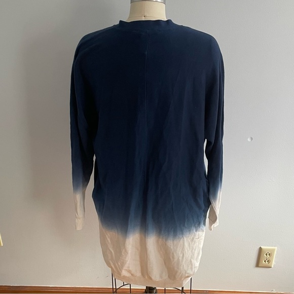 Three Dots x Nordstrom Blue Ombré Long Open Cardigan- Size Extra Small- NWT - Picture 5 of 7